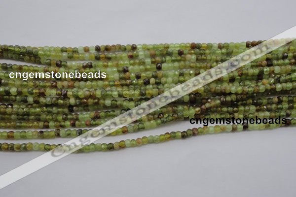 CRB122 15.5 inches 2.5*3.5mm faceted rondelle green garnet beads