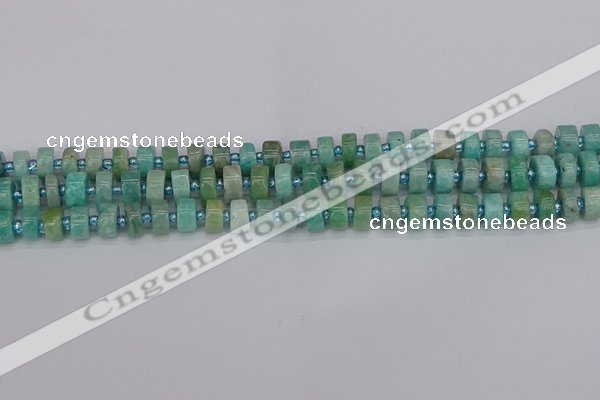 CRB1231 15.5 inches 5*8mm tyre amazonite gemstone beads