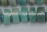 CRB1233 15.5 inches 6*12mm tyre amazonite gemstone beads