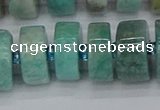 CRB1235 15.5 inches 8*16mm tyre amazonite gemstone beads