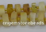 CRB1239 15.5 inches 6*10mm tyre matte yellow opal gemstone beads