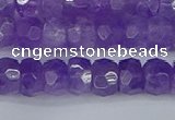 CRB1275 15.5 inches 5*8mm faceted rondelle lavender amethyst beads