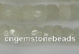 CRB1279 15.5 inches 5*8mm faceted rondelle white moonstone beads