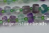 CRB1287 15.5 inches 5*8mm faceted rondelle fluorite beads