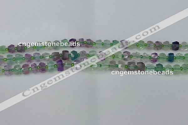 CRB1287 15.5 inches 5*8mm faceted rondelle fluorite beads