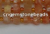 CRB1290 15.5 inches 4*6mm faceted rondelle moonstone beads