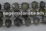 CRB1294 15.5 inches 4*6mm faceted rondelle labradorite beads