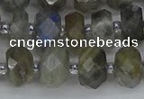 CRB1296 15.5 inches 6*10mm faceted rondelle labradorite beads