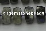 CRB1304 15.5 inches 8*16mm faceted rondelle labradorite beads