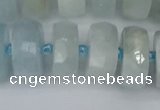 CRB1315 15.5 inches 8*16mm faceted rondelle aquamarine beads