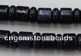 CRB132 15.5 inches 6*12mm & 10*12mm rondelle blue goldstone beads