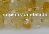 CRB1321 15.5 inches 6*10mm faceted rondelle citrine beads