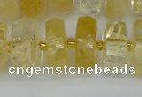 CRB1324 15.5 inches 8*16mm faceted rondelle citrine beads