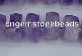 CRB1333 15.5 inches 7*14mm faceted rondelle lavender amethyst beads