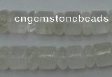 CRB134 15.5 inches 6*12mm & 10*12mm rondelle white crystal beads