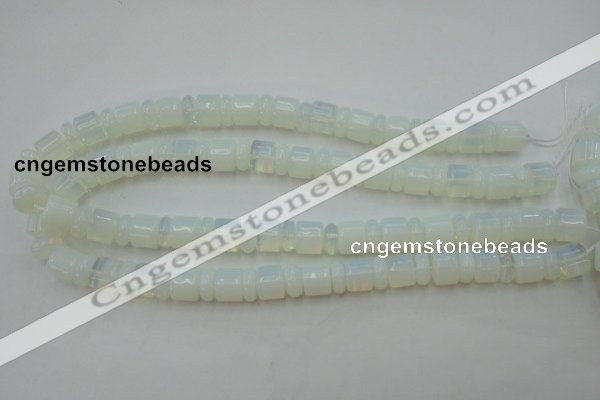 CRB135 15.5 inches 6*12mm & 10*12mm rondelle opal beads