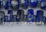 CRB1392 15.5 inches 6*12mm faceted rondelle lapis lazuli beads