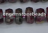 CRB1403 15.5 inches 7*14mm faceted rondelle tourmaline beads