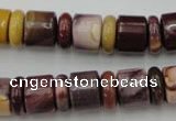 CRB141 15.5 inches 6*12mm & 10*12mm rondelle mookaite jasper beads