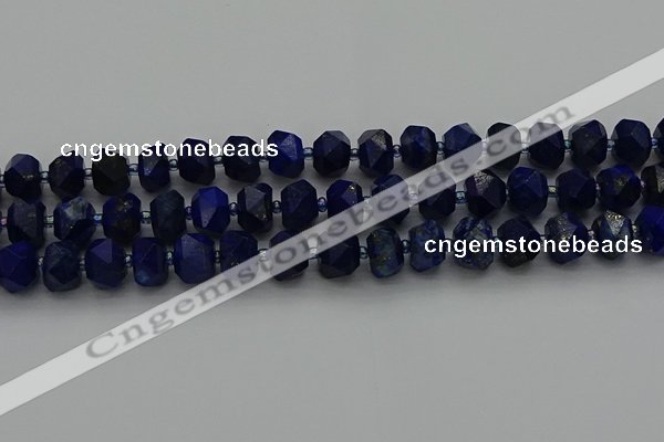 CRB1451 15.5 inches 8*10mm faceted rondelle lapis lazuli beads