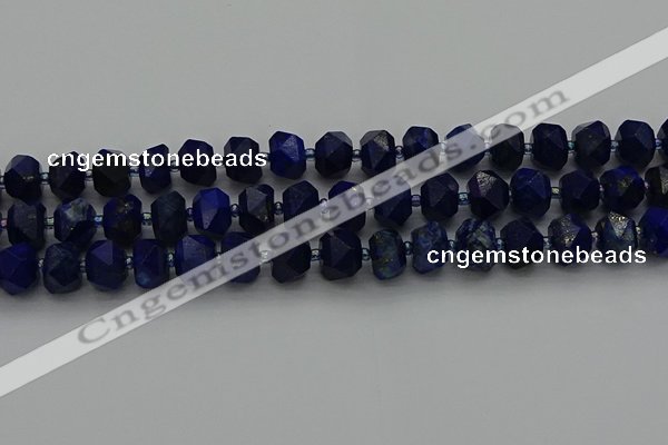 CRB1452 15.5 inches 10*14mm faceted rondelle lapis lazuli beads