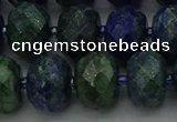 CRB1455 15.5 inches 10*14mm faceted rondelle chrysocolla beads