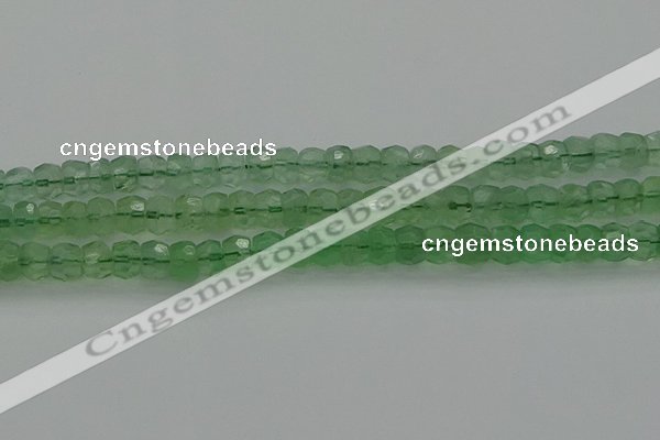 CRB1459 15.5 inches 5*8mm faceted rondelle green fluorite beads