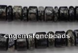 CRB146 15.5 inches 6*12mm & 10*12mm rondelle grey opal gemstone beads