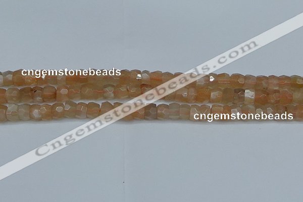 CRB1468 15.5 inches 4*6mm faceted rondelle moonstone beads