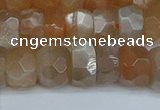 CRB1470 15.5 inches 6*10mm faceted rondelle moonstone beads