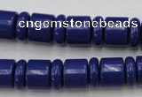 CRB153 15.5 inches 6*12mm & 10*12mm rondelle blue stone beads