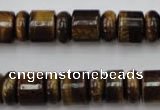 CRB154 15.5 inches 6*12mm & 10*12mm rondelle yellow tiger eye beads