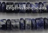 CRB161 15.5 inches 5*14mm & 10*14mm rondelle sodalite gemstone beads