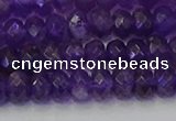 CRB1804 15.5 inches 4*6mm faceted rondelle amethyst beads