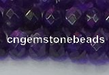 CRB1806 15.5 inches 6*10mm faceted rondelle amethyst beads
