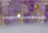 CRB1807 15.5 inches 4*6mm faceted rondelle ametrine beads