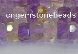 CRB1809 15.5 inches 6*10mm faceted rondelle ametrine beads