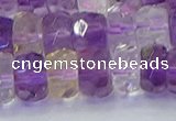 CRB1810 15.5 inches 6*12mm faceted rondelle ametrine beads