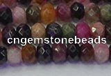 CRB1832 15.5 inches 4*6mm faceted rondelle tourmaline beads