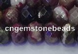 CRB1834 15.5 inches 6*10mm faceted rondelle tourmaline beads