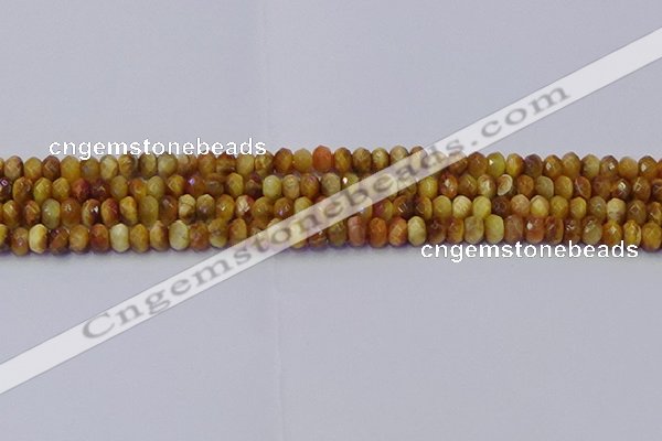 CRB1836 15.5 inches 4*6mm faceted rondelle golden tiger eye beads