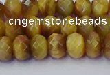 CRB1837 15.5 inches 5*8mm faceted rondelle golden tiger eye beads