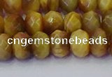 CRB1838 15.5 inches 6*10mm faceted rondelle golden tiger eye beads