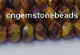 CRB1841 15.5 inches 5*8mm faceted rondelle yellow tiger eye beads