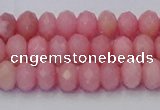 CRB1848 15.5 inches 4*6mm faceted rondelle pink opal beads