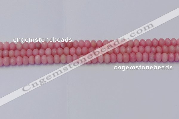 CRB1848 15.5 inches 4*6mm faceted rondelle pink opal beads