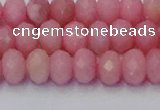 CRB1849 15.5 inches 5*8mm faceted rondelle pink opal beads