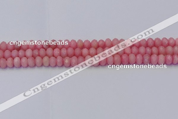 CRB1849 15.5 inches 5*8mm faceted rondelle pink opal beads