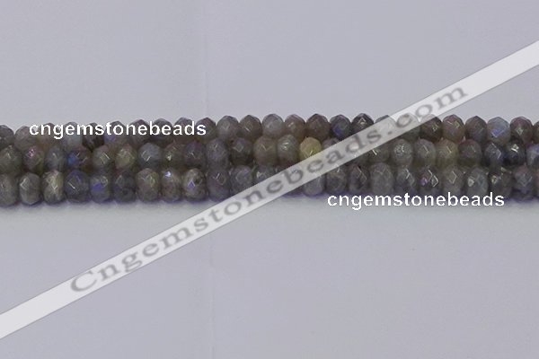 CRB1853 15.5 inches 5*8mm faceted rondelle labradorite beads