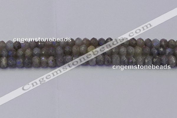 CRB1854 15.5 inches 6*10mm faceted rondelle labradorite beads